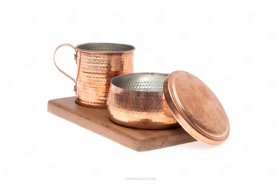 ایوار (لیوان و قندان مسی)