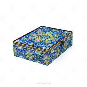 بسته گلدان نقره قلمزنی، رومیزی پته و جعبه مرمری (199)
